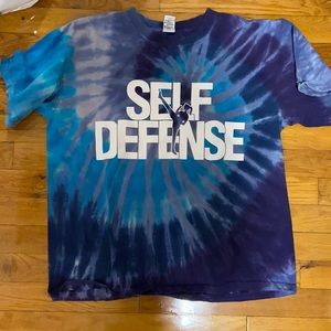 VERY RARE tie dye Self Defense T shirt